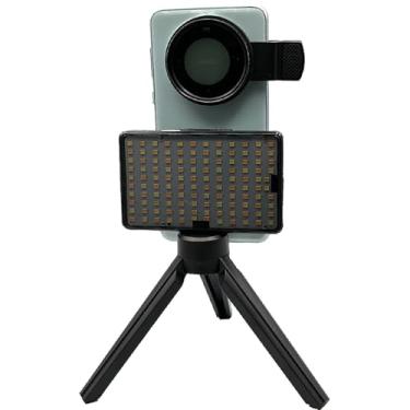 Imagem de Luz de selfie para celular com filtro CPL de 52 mm, luz de tatuagem com contas de LED para gravação de vídeo TikTok YouTube, luz de selfie portátil, brilho ajustável, adequada para câmera de telefone