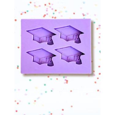 Imagem de F1890 molde de silicone chapéu formatura confeitaria artesanato - Conf