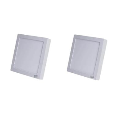 Imagem de Kit 2 Plafon LED sobrepor quadrado 18W, 3000k LUMANTI