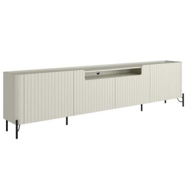 Imagem de Rack Para Sala de Estar TV 85 Pol 4 Portas Brise Pés Industrial Preto 