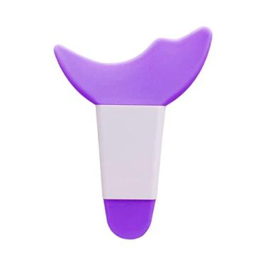 Imagem de shamjina Estêncis de Delineador Multifuncional de Silicone Lazy Quick Eye Makeup Tool Batom Lavável Auxiliar de Assistente de Auxiliar de, 6,9cm x 5cm Roxo