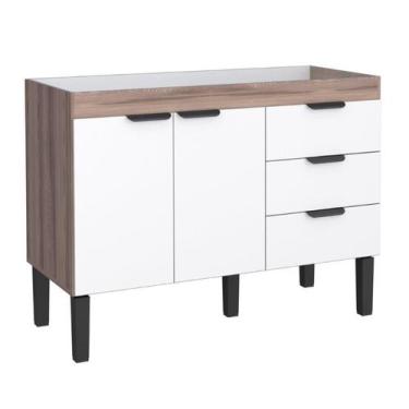 Imagem de Gabinete / Balcão FL de Cozinha em MDF / MDP para Pia de 1.20m 2 Porta