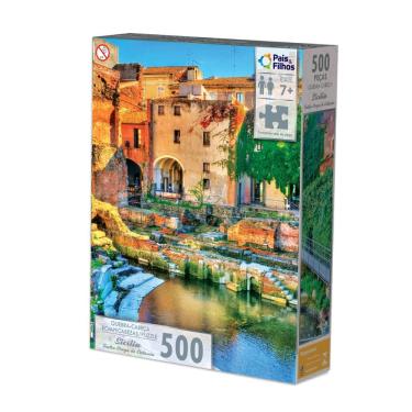 Imagem de Quebra cabeça Sicília Teatro Grego de Catania Itália 500 peças - Puzzle QC Pais e filhos