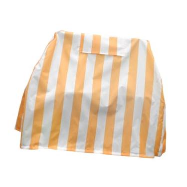 Imagem de Milageto Tampa Do Lençol Freático Infantil, Tampa Do Lençol Freático Infantil, Capa de Mesa de Parque de Parque Aquático à Prova D'água, Capa de Brinquedos Ao, Laranja E Branco