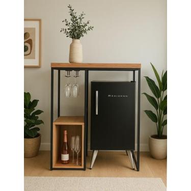 Imagem de Aparador Adega ou Cervejeira com Nicho Lis Preto - Casa Quentinha, Car