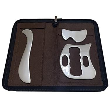 Imagem de NCCYOOT Gua sha Tool gua sha aço inoxidável iastm ferramenta de massagem Gussha ferramenta de raspagem muscular para terapia de tecidos macios e reduzir braços, costas, pernas, pescoço dor muscular