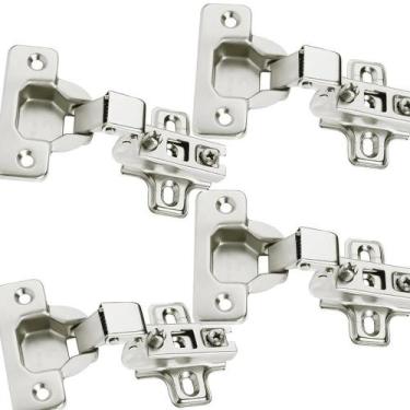 Imagem de 4Pçs Dobradiças Super Curva Caneco Porta Armário Móveis 35Mm - Fácil N