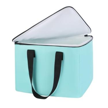 Imagem de Bolsa térmica térmica térmica, portátil para refeições, compras, piqueniques, viagens, verde-menta