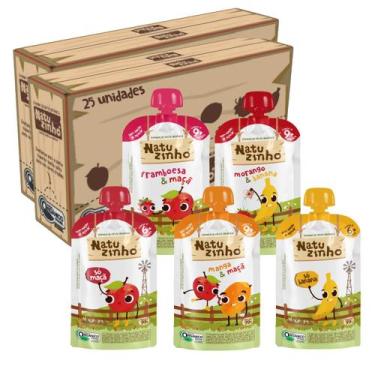 Imagem de Kit Papinha Organica Natuzinho 5 sabores Bebe 25 unidades
