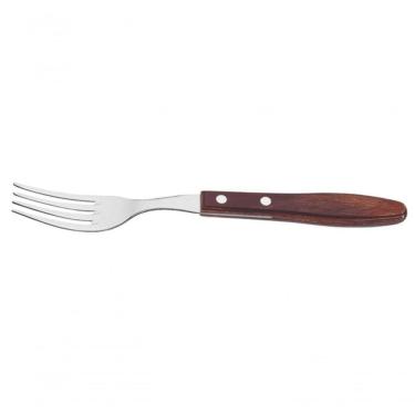 Imagem de Garfo Jumbo Tramontina Churrasco Aço Inox Polywood Vermelho