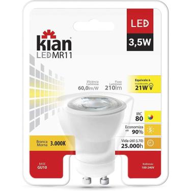 Imagem de Lampada Led Mr11 3,5W 3000K Biv Kian