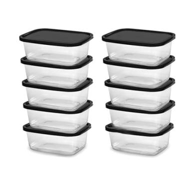 Imagem de Kit 10 Potes Marmita Para Freezer Microondas Grande 1L