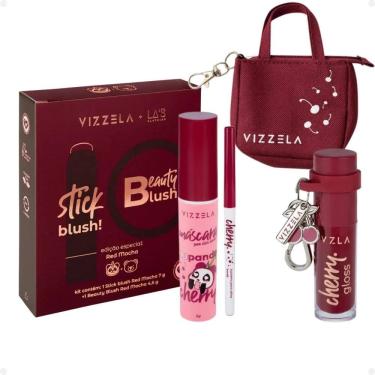 Imagem de Kit: Blush Stick e Compacto Red, Lapiseira, Gloss e Máscara de Cílios Cherry + Mimo