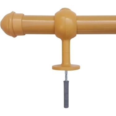 Imagem de Kit Varão de Madeira Para Cortinas de Quarto, Sala e Cozinha.(MARFIM,1,20 Mts)