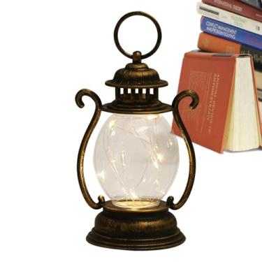 Imagem de Rrlihjgu Lanterna Led | Candeeiros de mesa de cabeceira antiquados - Lanterna movida a bateria para o natal, dia das bruxas, lanterna de acampamento para caminhadas ao ar livre