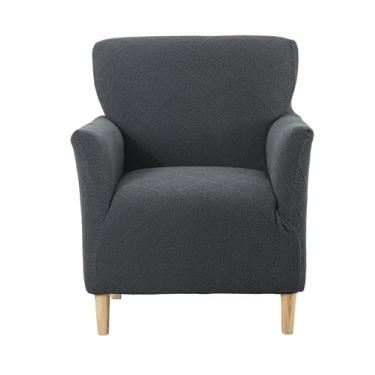 Imagem de CRFATOP 1 capa de cadeira elástica com braços Jacquard Accent capa de cadeira poltrona flor macia banquete capas laváveis para cadeira de sala de estar, escritório, recepção, sofá de leitura, B21