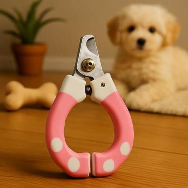 Imagem de Alicate Cortador de Unhas para Pets Gatos e Cachorros Limitador de Corte, Pegada Ergonômica Preciso (Rosa)