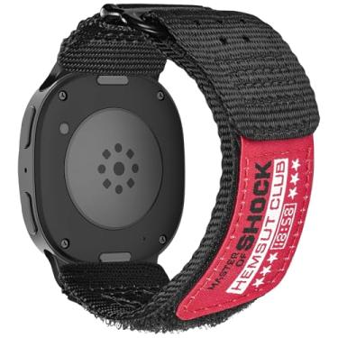 Imagem de Pulseira de nylon compatível com S Samsung Galaxy Watch 8 de 40 mm e 44 mm/Galaxy Watch 8 Classic de 46 mm (2025), pulseira de nylon militar Galaxy Watch Ultra, para homens