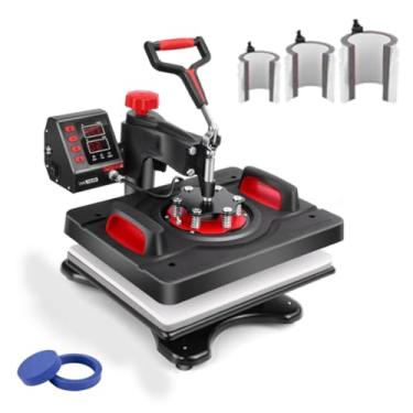 Imagem de 220v,HYZHANHONG Máquina de Prensa de Calor 8 em 1, Máquina de Transferência de Sublimação Digital para T-Shirts, Canecas, Chapéus e Pratos, Ferramenta Profissional de Impressão DIY