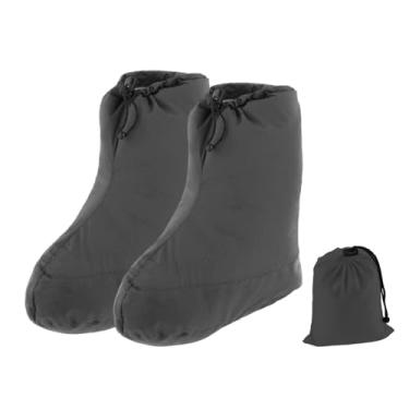 Imagem de Generic Botas de penas, meias quentes para dormir, confortáveis, respiráveis, calçados térmicos com bolsa de armazenamento para esqui e snowboard, Xl Preto