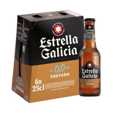 Imagem de Cerveja espanhola estrella galicia zero tostada 0,0 6x330ml