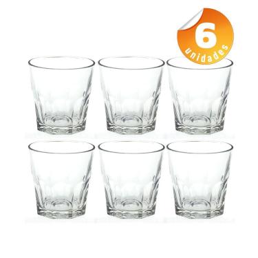 Imagem de Jogo 6 Copos Baixo Vidro Dover 250ml Agua Suco Dynasty