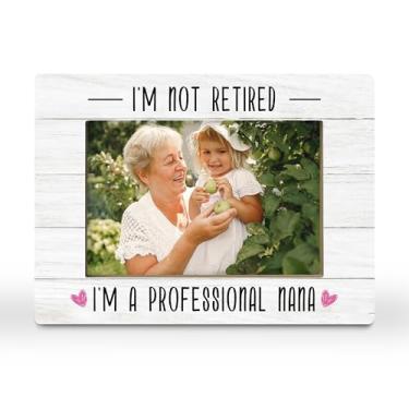 Imagem de CGBHW Porta-retrato Nana, presentes de aniversário de Natal de netos, presentes engraçados de aposentadoria para avó, moldura horizontal 10 x 15 cm para exibição de mesa