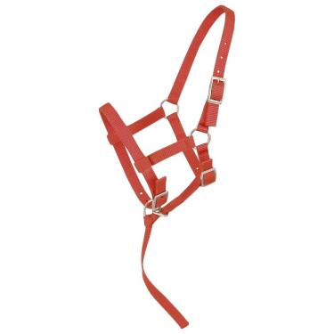 Imagem de Tough 1 Tough-1 Cabresto ajustável para sucção, vermelho, cavalo sugando