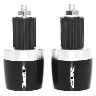 Imagem de 7/20.3 cm 22 mm CNC Motorfiets Handle Bar Grips Cap Plug Compatível com CBR600F CBR 600F CBR600 F 2011 2012 2013 (Prata 1)