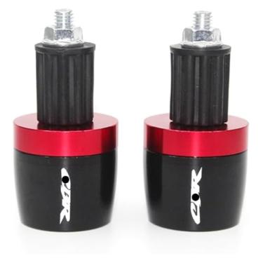 Imagem de 7/20.3 cm 22 mm CNC Motorfiets Handle Bar Grips Cap Plug Compatível com CBR600F CBR 600F CBR600 F 2011 2012 2013 (Vermelho 1)