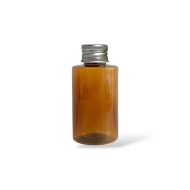 Imagem de Kit 10 Frascos Pet Cilíndrico 60ml Âmbar com Tampa de Alumínio - Embal