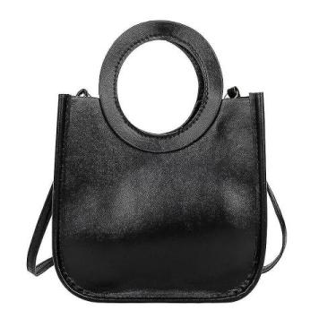 Imagem de Bolsas femininas retro com alça superior bolsa de ombro de couro pu se