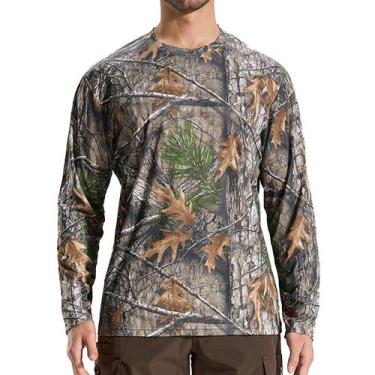 Imagem de Camiseta camuflada LOOGU leve para caça, pesca, caminhada, homens