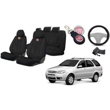 Imagem de Combo Elite Tecido Weekend 2004-2008 + Volante + Chaveiro Fiat - Iron 