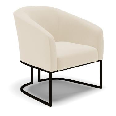 Imagem de Cadeira Sala de Jantar Base Industrial Preto Stella Linho D03 - D'Rossi