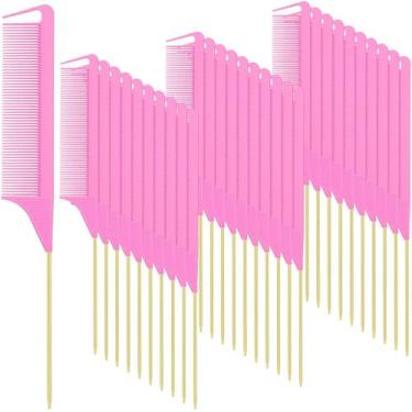 Imagem de Pente de despedida Patelai Steel Hair Pin Rat Tail Fibra de Carbono