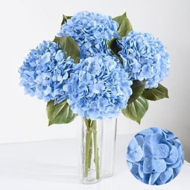 Imagem de Flores artificiais Artflower Real Touch Hydrangea Blue x4