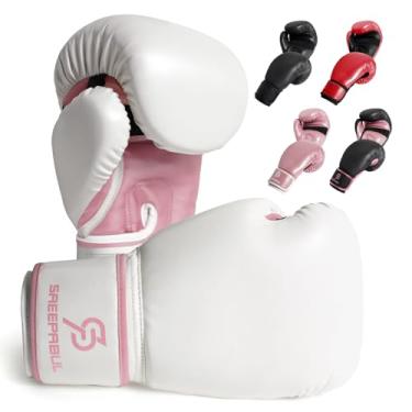 Imagem de SAEEPABUL Luvas de boxe femininas S200, adequadas para boxe, kickboxing, artes marciais mistas, Maui Thai, MMA, bolsa pesada, treinamento de luta, rosa dopamina, 227 g