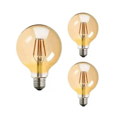 Imagem de Lâmpada Led Filamento G80 4w E27 2200k Cor Da Luz Ambar 127/220V Bivolts(3)