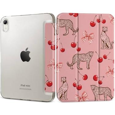 Imagem de DONGKE Capa inteligente para iPad mini 7 (A17 Pro) 2024 e iPad mini 6 2021 de 8,3 polegadas, capa traseira translúcida fina e dobrável para iPad mini 7ª/6ª geração [despertar/hibernar automaticamente