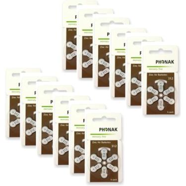 Imagem de 24 Pilhas Phonak 312 Aparelho Auditivo - Mercury Free