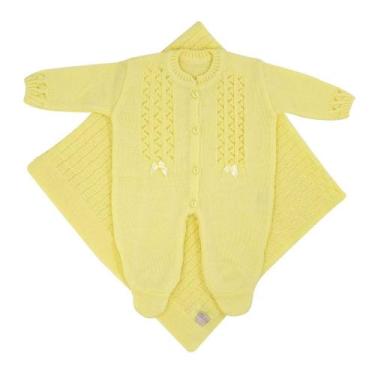 Imagem de Saída de Maternidade Trabalhado - Kowak, Amarelo, RN