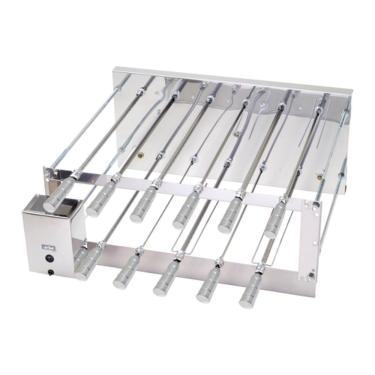 Imagem de Churrasqueira Giratória Rotativa Aço Inox Crid 11 Espetos Bivolt