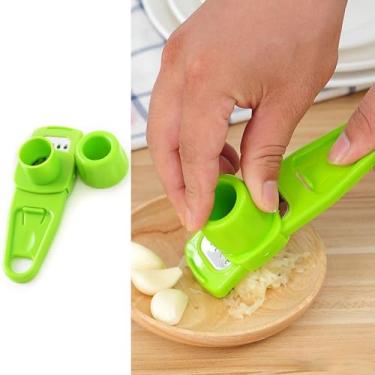 Imagem de Espremedor e ralador manual de alho, triturador de alho multifuncional para uso doméstico, picador de gengibre e alho, descascador de alho e ferramenta trituradora
