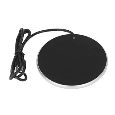 Imagem de GLOGLOW Caneca de café Aquecedor, Aquecedor de Vela 55 ° C Temperatura Constante USB Desligue a Copo Elétrico Aquecimento para Aquecimento de café Leite de Nan (Prata)