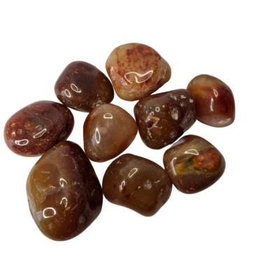 Imagem de Pedra Natural Ágata Caramelo 4 a 6 cm Rolada 1 kg