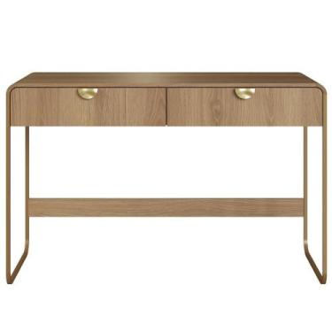 Imagem de Escrivaninha Organico 2 Gavetas 125 Cm 28067 Artesano Hanover Dourado 