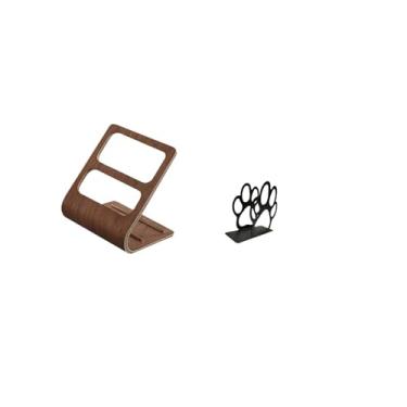 Imagem de Fenteer Organizador de Mesa para Controle Remoto de TV, Porta-guardanapos de Ferro, Porta-contas Multiuso, Organizador de Mesa com Estampa de Patinha de Cacho