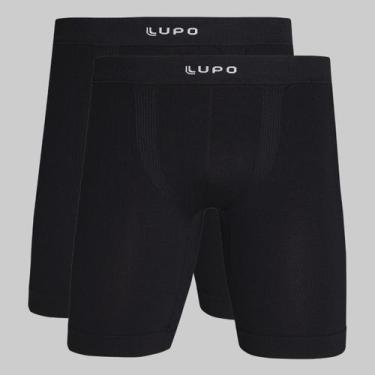 Imagem de Kit 2 Cuecas Lupo Long Leg Micromodal 00674, Preto, P