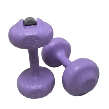 Imagem de Vaveren Conjunto de 2 halteres infláveis ​​com água para exercícios infantis, equipamento de treino para crianças na academia, 3kg